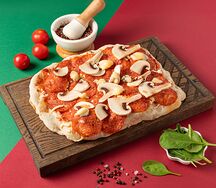Римская Пепперони с грибами и Блю-чиз 20х30 см