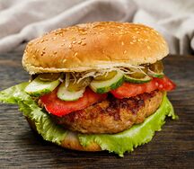 Chicken бургер на углях