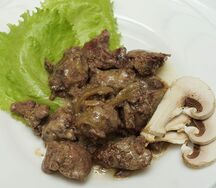 Печень куриная в сливочном соусе