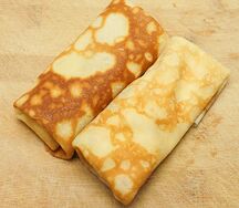 Блинчики с творогом и курагой