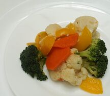 Овощи отварные с маслом