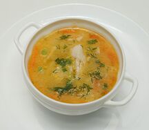 Суп куриный с клецками
