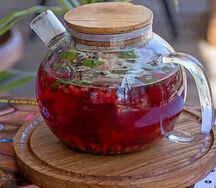 Чай с лаймом и малиной