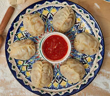 Манты с мясом и джусаем