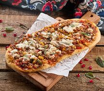 Пиде с мясом овощами и сыром