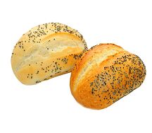 Хлебная булочка белая с маком