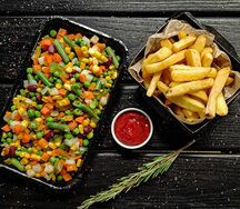 Комбо с овощами по-мексикански и картофелем по-бельгийски