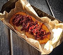 Драники с говядиной BBQ