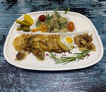 Белорусские домашние драники с лесными грибами