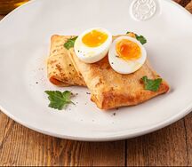 Блинчики с яйцом и зеленью