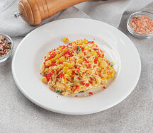 Крабовый салат с кремом из кукурузы
