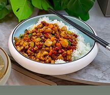 Курица по рецепту Гунбао и рис