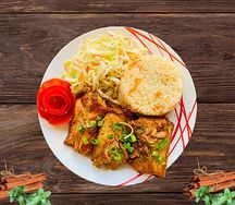 Ребрышки с гарниром