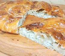 Вертута с сыром, творогом и зеленью