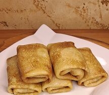 Блины с бананом и шоколадом