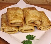 Блины с ветчиной и сыром 2 шт