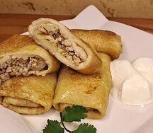 Блины с мясом 2 шт