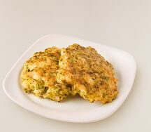 Котлета из трески с брокколи