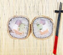 Горячий Креветка-лосось