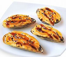 Мидии под сырным соусом