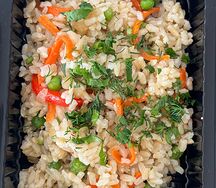 Ризотто с овощами и курицей