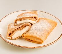 Блинчики с творожным кремом