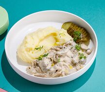 Бефстроганов с пюре