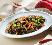 Салат Тбилиси с говядиной, фасолью и грецким орехом