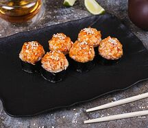 Запеченный ролл с крабом