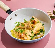 Омлет с креветками