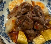 Говядина в сладко-остром соусе