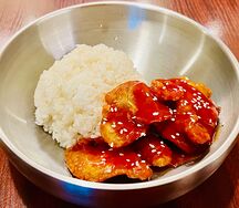 Рыба в кисло-сладком соусе с рисом