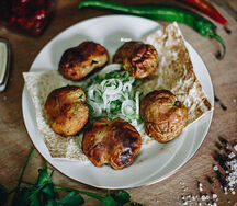 Грибы на мангале