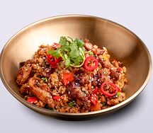 Рис с курицей в соусе том ям