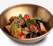 Хрустящие баклажаны с томатами