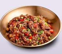 Рис с курицей в крабовом соусе