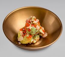 Хрустящие креветки в соусе васаби