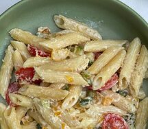 Паста примавера с каперсами