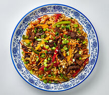 Жареный рис с говядиной