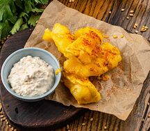 Треска в панировке амба-куркума