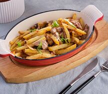 Жареный картофель со свининой
