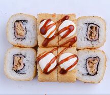 Жареный ролл с беконом и кларием