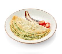 Блинчики с сулугуни и шпинатом