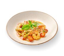 Паста из цукини с креветками