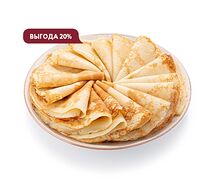 Большая стопка домашних блинов