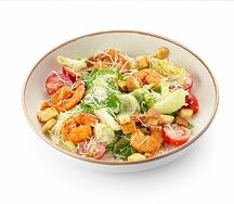 Салат Цезарь с креветками