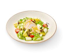 Салат из индейки с соусе юзу