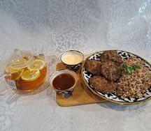 Гречка с котлетой