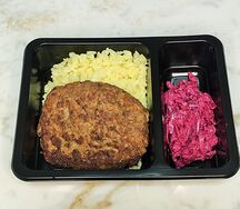 Оладушек из печени куриной с гарниром