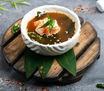 Мисо суп с лососем